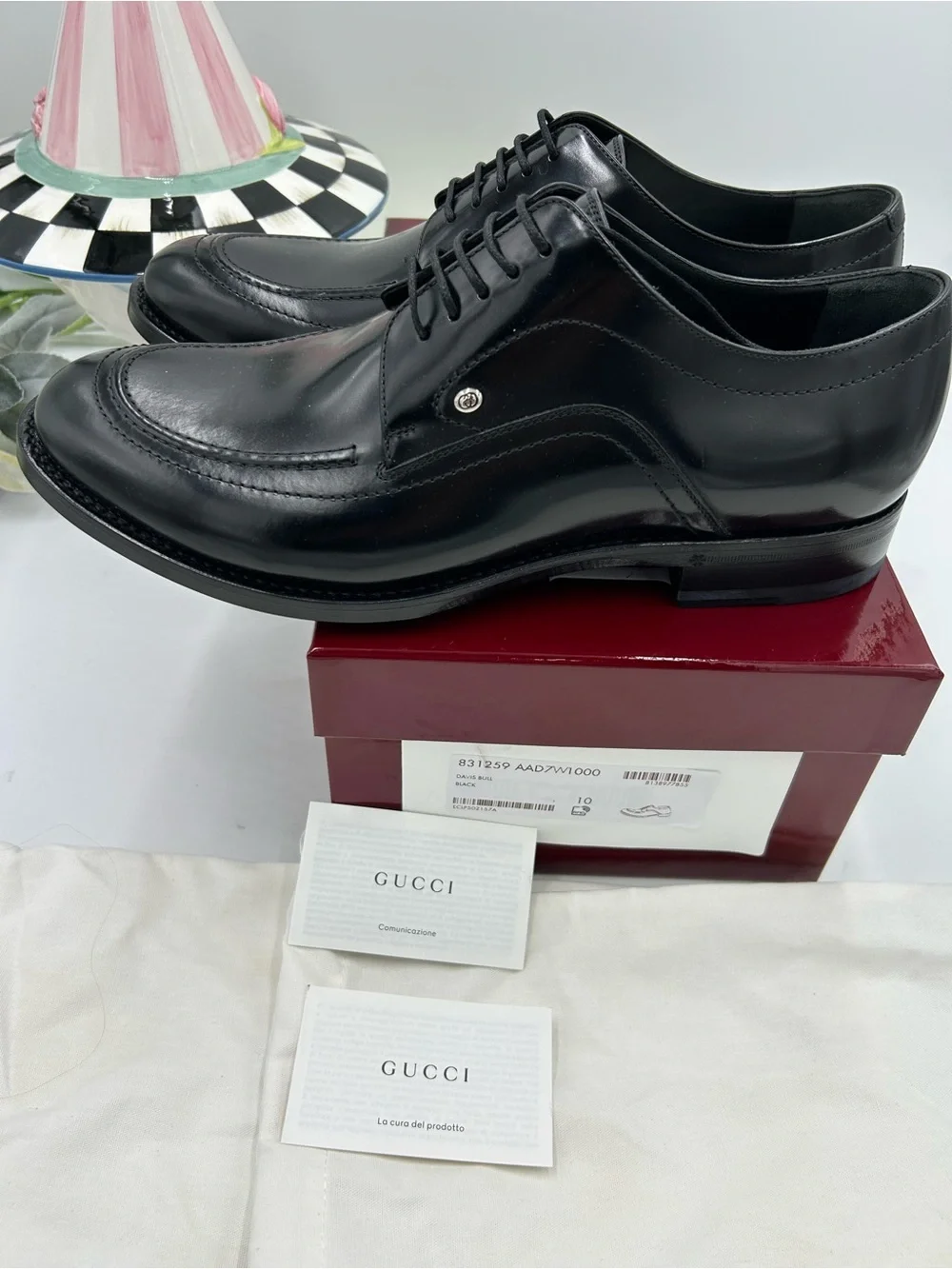 Men's Gucci, Jasper Leather, Derby shoes size 10 fit 11 US made in Italy